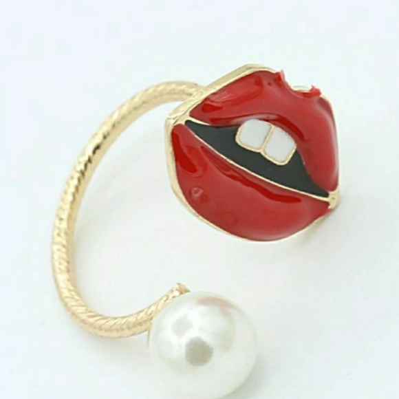 Boutique Jewelry - 💥😜 5/$20 🎀 LAST 👆 Midi Ring Red Lip W/Pearl